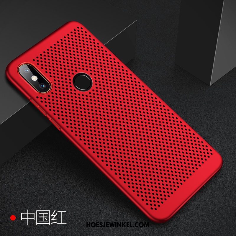 Xiaomi Mi A2 Hoesje Anti-fall Ademend Mini, Xiaomi Mi A2 Hoesje Dun Rood Beige