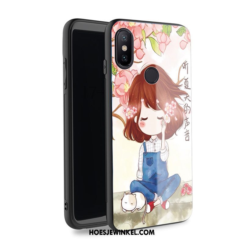 Xiaomi Mi A2 Hoesje Rood Bescherming Mini, Xiaomi Mi A2 Hoesje Spotprent Siliconen Beige