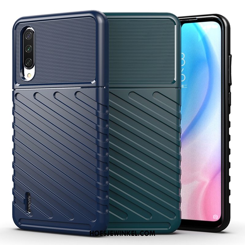 Xiaomi Mi A3 Hoesje Blauw Anti-fall Siliconen, Xiaomi Mi A3 Hoesje Hoes Bescherming Beige