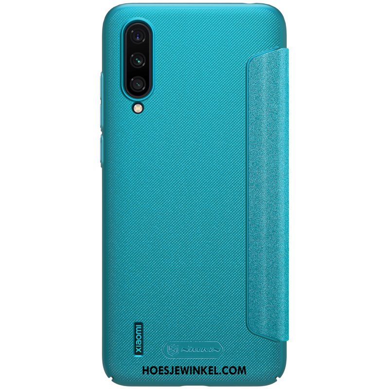 Xiaomi Mi A3 Hoesje Mini Leren Etui Ster, Xiaomi Mi A3 Hoesje Hoes Dun Beige