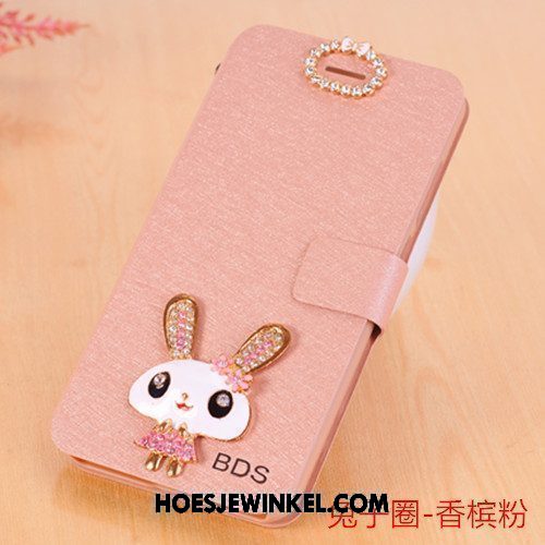 Xiaomi Mi Max 2 Hoesje Bescherming Leren Etui Folio, Xiaomi Mi Max 2 Hoesje Met Strass Anti-fall Beige