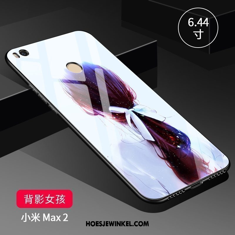 Xiaomi Mi Max 2 Hoesje Glas Hard Scheppend, Xiaomi Mi Max 2 Hoesje All Inclusive Trendy Merk Beige