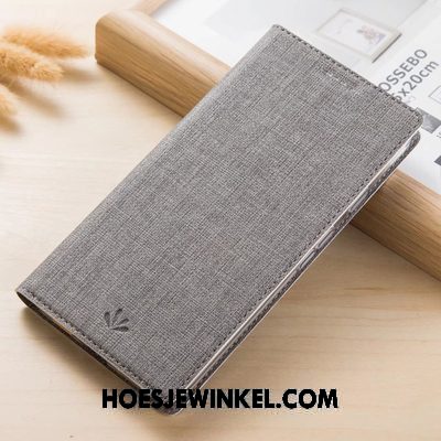 Xiaomi Mi Mix 2 Hoesje Anti-fall Leren Etui Grijs, Xiaomi Mi Mix 2 Hoesje Winterslaap Patroon Beige