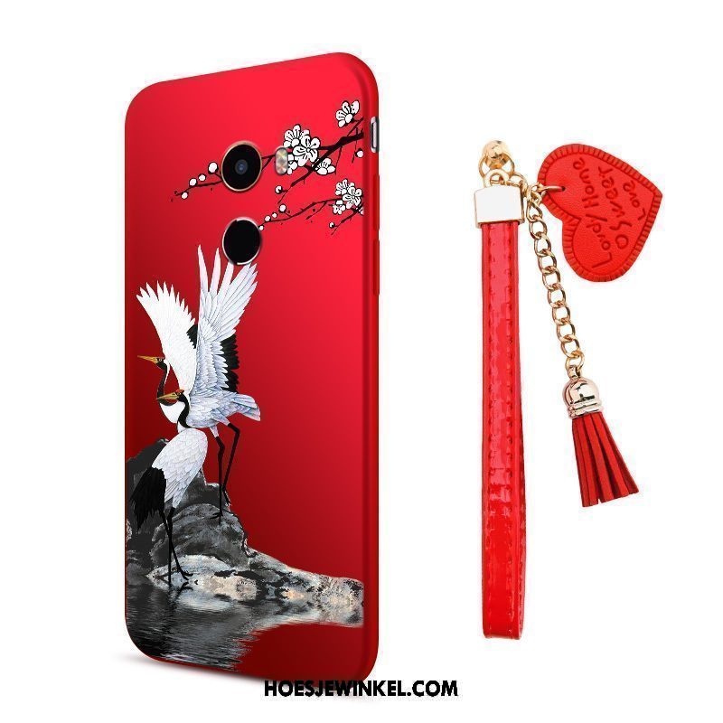 Xiaomi Mi Mix 2 Hoesje Rood Bescherming Vogel, Xiaomi Mi Mix 2 Hoesje Anti-fall Trend Beige