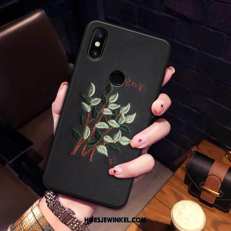 Xiaomi Mi Mix 2s Hoesje Flanel Anti-fall Hoes, Xiaomi Mi Mix 2s Hoesje Zacht Trend Beige