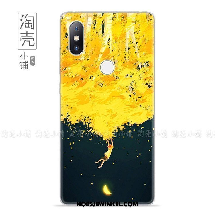 Xiaomi Mi Mix 2s Hoesje Lovers Anti-fall Heelal, Xiaomi Mi Mix 2s Hoesje Scheppend Mobiele Telefoon Beige