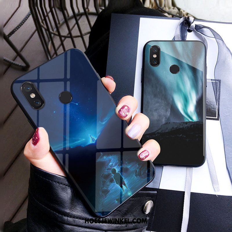 Xiaomi Mi Mix 3 Hoesje Donkerblauw Hoes Anti-fall, Xiaomi Mi Mix 3 Hoesje Bescherming Persoonlijk Beige