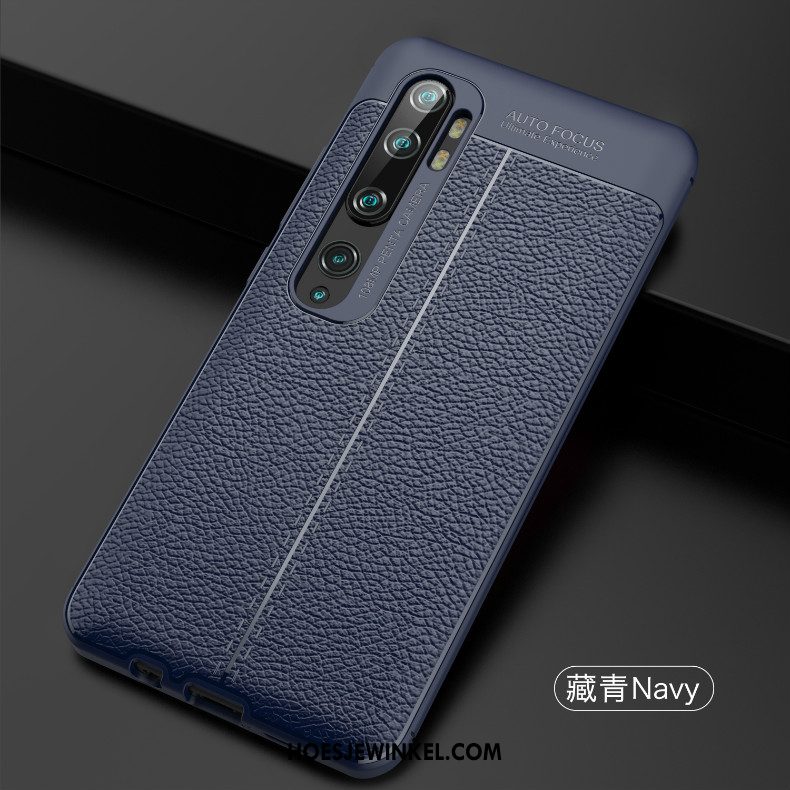 Xiaomi Mi Note 10 Hoesje Anti-fall Blauw Magnetisch, Xiaomi Mi Note 10 Hoesje Zacht Bescherming Beige