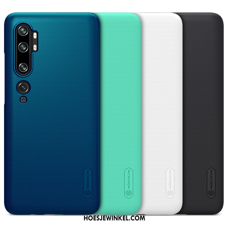 Xiaomi Mi Note 10 Hoesje Mobiele Telefoon Goud Schrobben, Xiaomi Mi Note 10 Hoesje Bescherming Blauw Beige