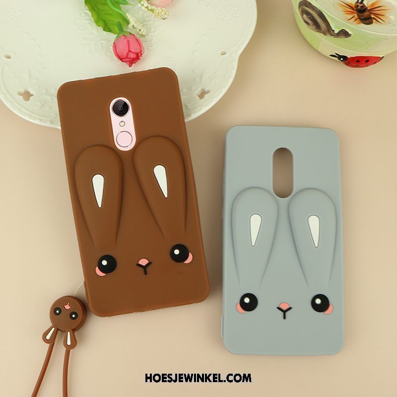 Xiaomi Redmi 5 Hoesje Grijs Hanger All Inclusive, Xiaomi Redmi 5 Hoesje Zacht Rood Beige