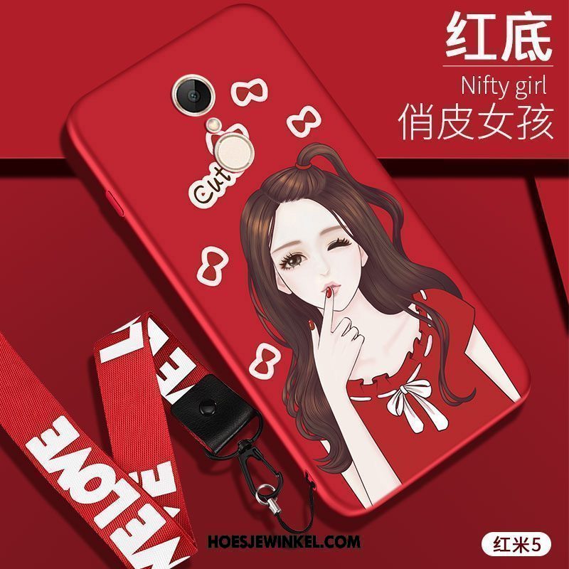 Xiaomi Redmi 5 Hoesje Rood Anti-fall Scheppend, Xiaomi Redmi 5 Hoesje Mini Mobiele Telefoon Beige