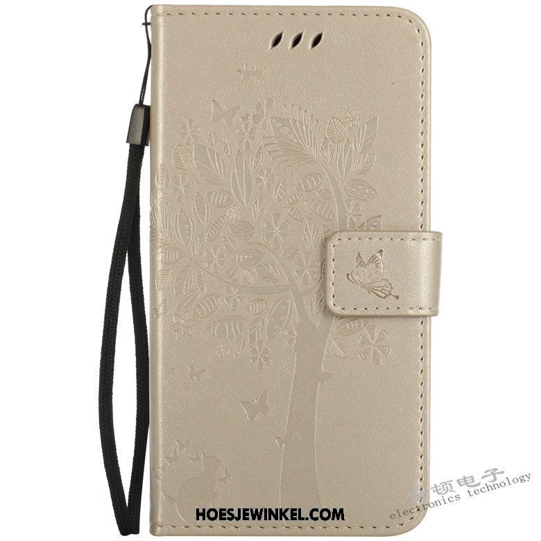 Xiaomi Redmi 6 Hoesje Goud Anti-fall Ster, Xiaomi Redmi 6 Hoesje Folio Hoes