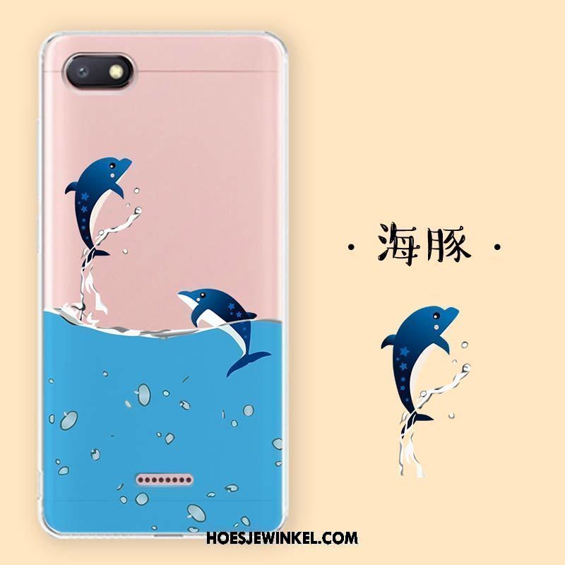 Xiaomi Redmi 6a Hoesje Mobiele Telefoon Doorzichtig Blauw, Xiaomi Redmi 6a Hoesje Hoes Rood Beige