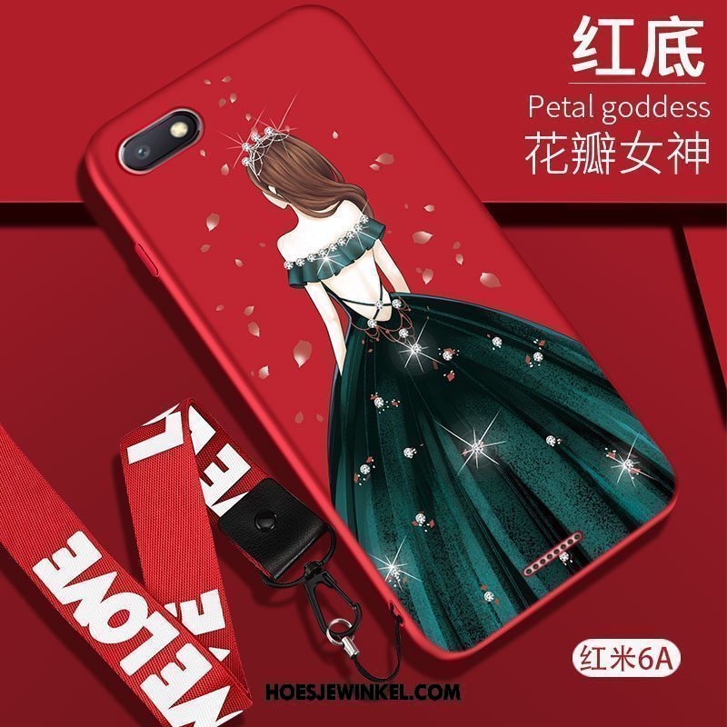 Xiaomi Redmi 6a Hoesje Persoonlijk Anti-fall Mobiele Telefoon, Xiaomi Redmi 6a Hoesje Mini Schrobben Beige