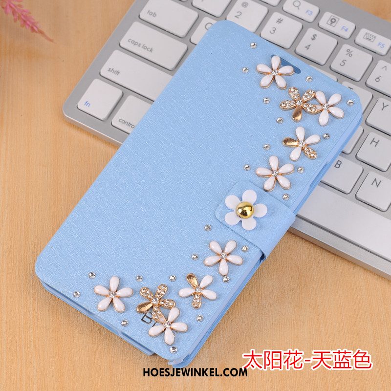 Xiaomi Redmi 7a Hoesje Rood Anti-fall All Inclusive, Xiaomi Redmi 7a Hoesje Leren Etui Clamshell Beige
