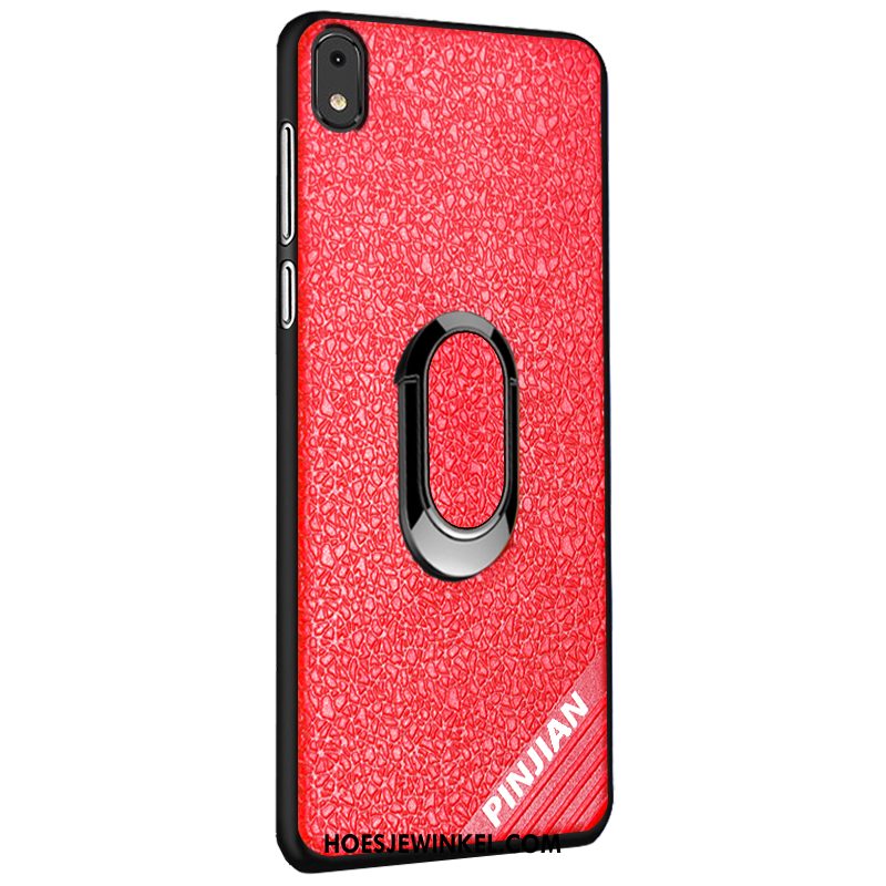 Xiaomi Redmi 7a Hoesje Schrobben Rood Reliëf, Xiaomi Redmi 7a Hoesje Mini Siliconen Beige