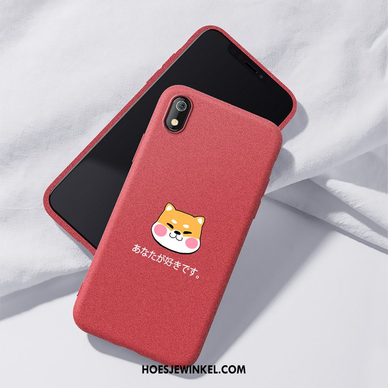 Xiaomi Redmi 7a Hoesje Trendy Merk Nieuw Schrobben, Xiaomi Redmi 7a Hoesje Zacht Rood Beige