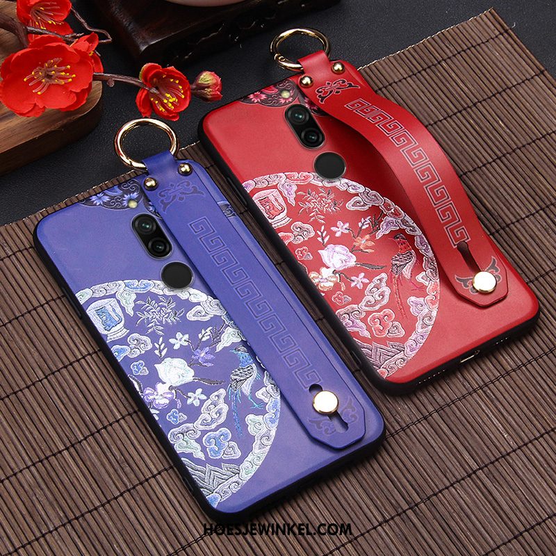 Xiaomi Redmi 8 Hoesje Anti-fall Chinese Stijl Mobiele Telefoon, Xiaomi Redmi 8 Hoesje Scheppend Reliëf Beige