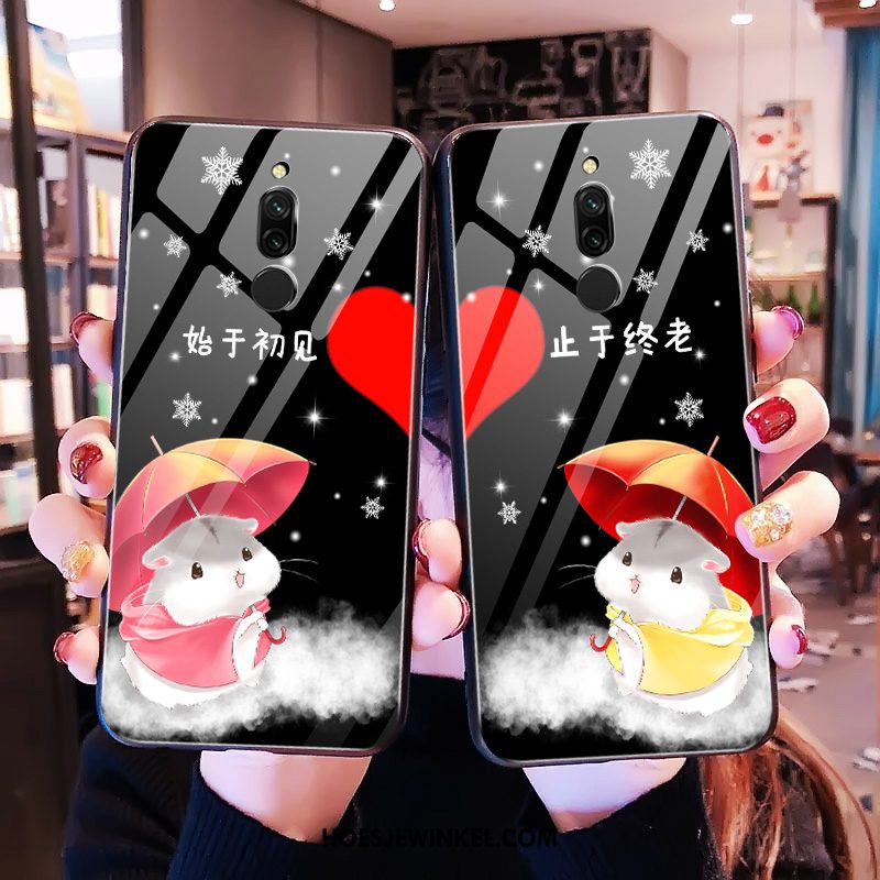 Xiaomi Redmi 8 Hoesje Lovers Spiegel Bescherming, Xiaomi Redmi 8 Hoesje Anti-fall Mobiele Telefoon Beige