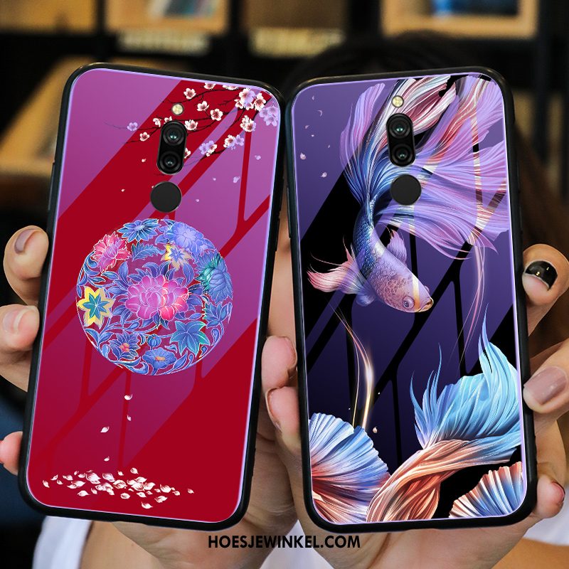 Xiaomi Redmi 8 Hoesje Siliconen All Inclusive Scheppend, Xiaomi Redmi 8 Hoesje Lichtende Persoonlijk Beige