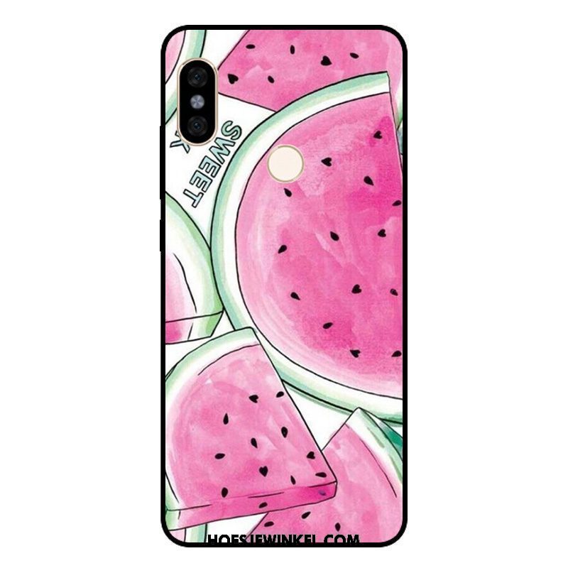 Xiaomi Redmi Note 5 Hoesje Anti-fall Kunst Groen, Xiaomi Redmi Note 5 Hoesje Vers Watermeloen Beige