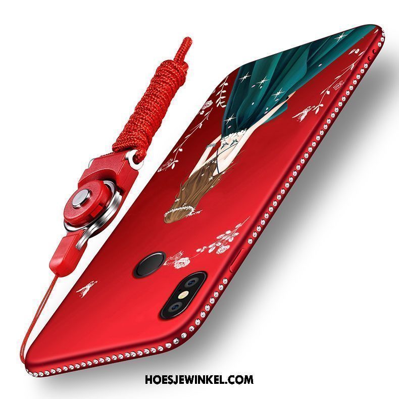 Xiaomi Redmi Note 5 Hoesje Hoes Anti-fall Rood, Xiaomi Redmi Note 5 Hoesje Mini Zacht Beige