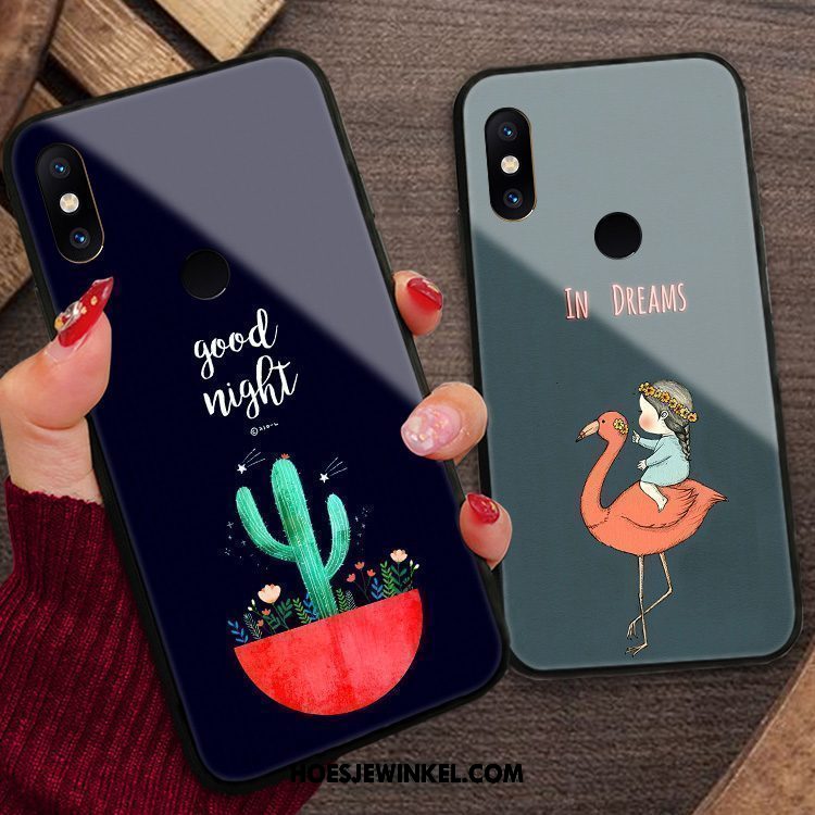 Xiaomi Redmi Note 5 Hoesje Hoes Vers Vogel, Xiaomi Redmi Note 5 Hoesje Zwart Mini Beige