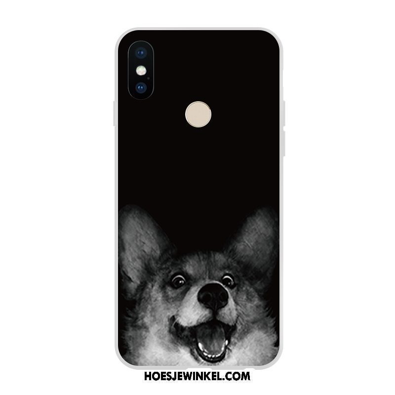 Xiaomi Redmi Note 5 Hoesje Lovers Zwart Hond, Xiaomi Redmi Note 5 Hoesje Mooie Mini Beige