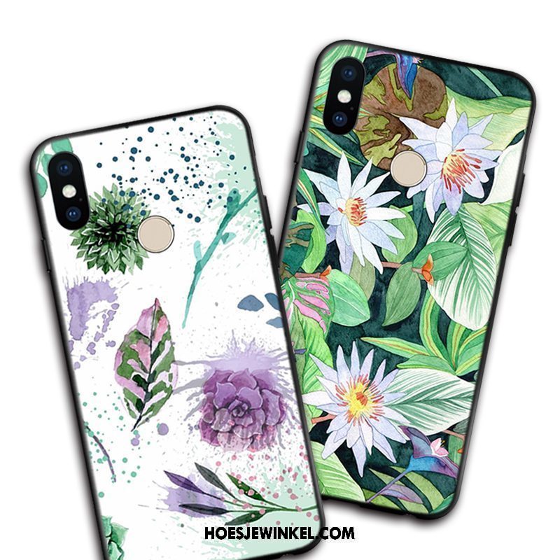 Xiaomi Redmi S2 Hoesje Bloemen Hoes Vers, Xiaomi Redmi S2 Hoesje Mini Groen Beige