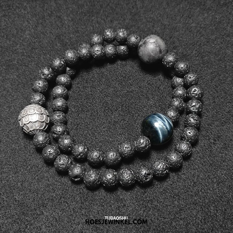 Zilveren Sieraden Heren Armbanden Mannen Lovers, Zilveren Sieraden Eenvoudig Dames Blau Silber