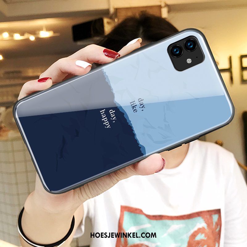 iPhone 11 Hoesje Glas Nieuw Bescherming, iPhone 11 Hoesje Anti-fall Zacht