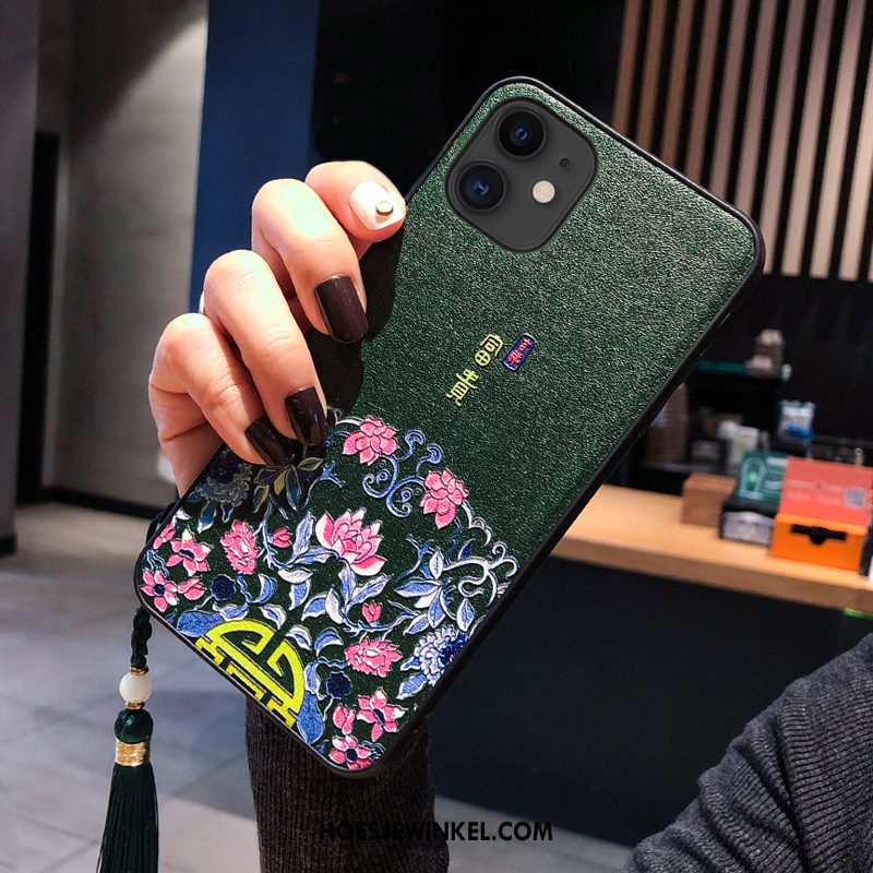 iPhone 11 Hoesje Groen Bescherming Siliconenhoesje, iPhone 11 Hoesje Leren Etui Nieuw