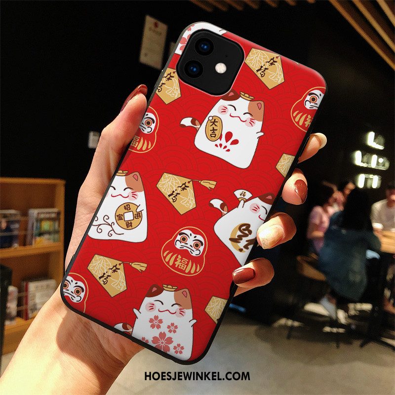 iPhone 11 Hoesje Rood Siliconen Mooie, iPhone 11 Hoesje Spotprent All Inclusive