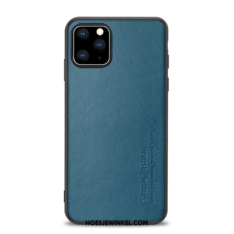 iPhone 11 Pro Hoesje Bescherming Leer Leren Etui, iPhone 11 Pro Hoesje Anti-fall Patroon