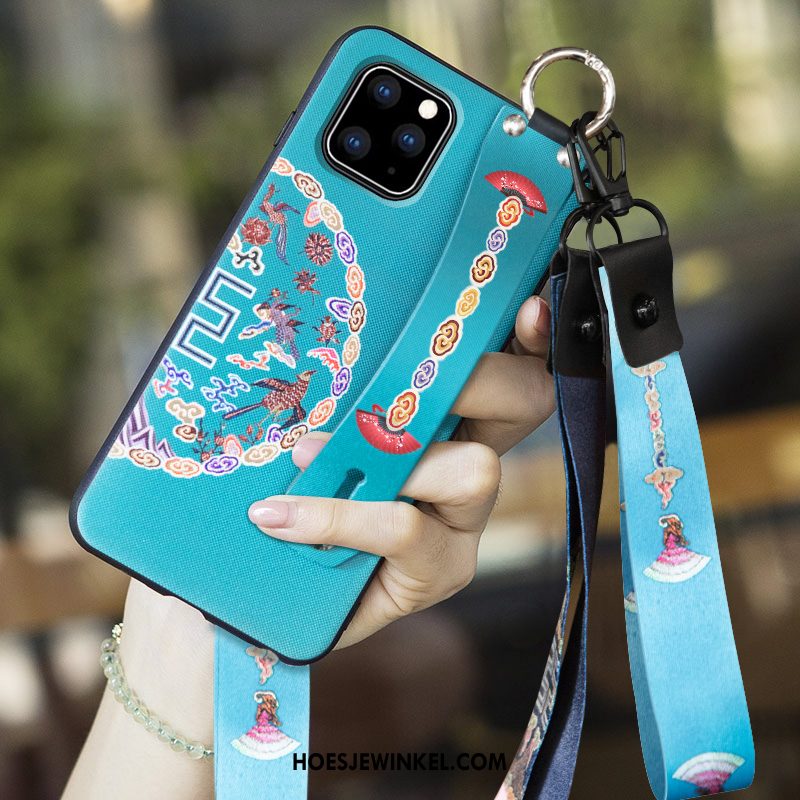 iPhone 11 Pro Hoesje Chinese Stijl All Inclusive Anti-fall, iPhone 11 Pro Hoesje Trend Blauw