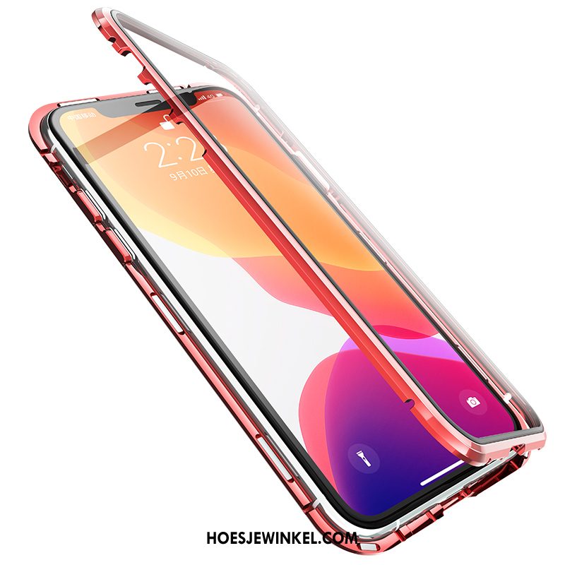 iPhone 11 Pro Hoesje Glas Doorzichtig Magnetisch, iPhone 11 Pro Hoesje Omkeerbaar Dun