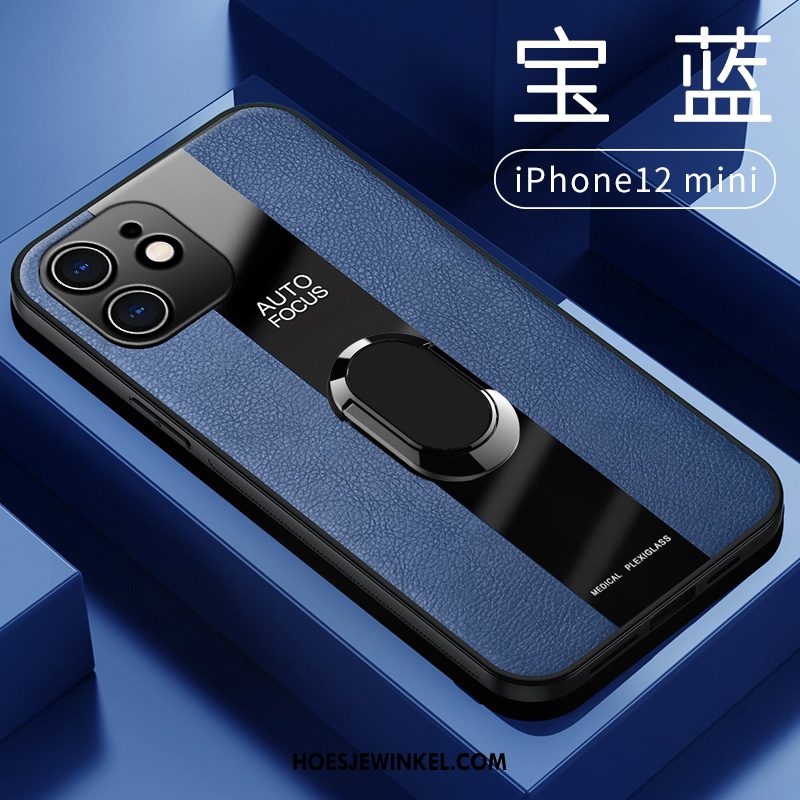 iPhone 12 Mini Hoesje Blauw Ring Mobiele Telefoon, iPhone 12 Mini Hoesje All Inclusive Bescherming