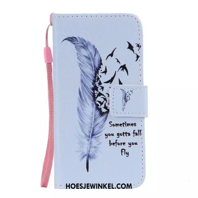 iPhone 5 / 5s Hoesje Eenvoudige Clamshell Blauw, iPhone 5 / 5s Hoesje Bescherming Leren Etui