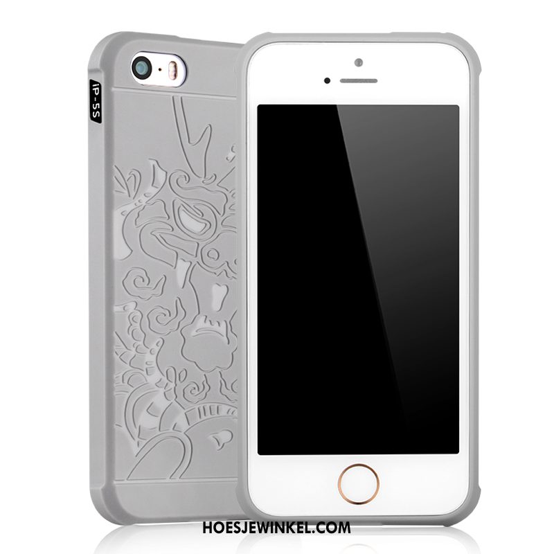 iPhone 5 / 5s Hoesje Persoonlijk Siliconen Zacht, iPhone 5 / 5s Hoesje Zwart All Inclusive