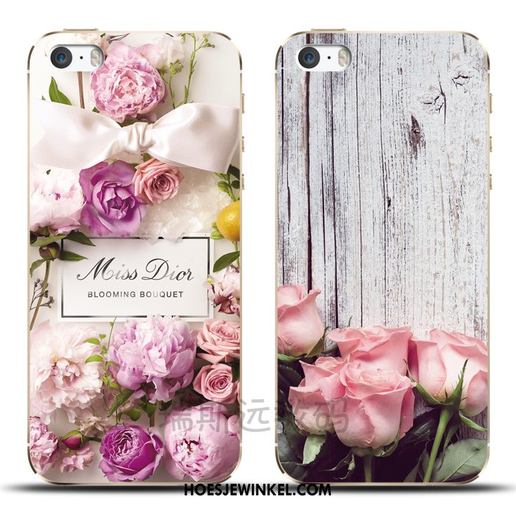 iPhone 5c Hoesje Mobiele Telefoon Bescherming Roze, iPhone 5c Hoesje Bloemen Siliconen