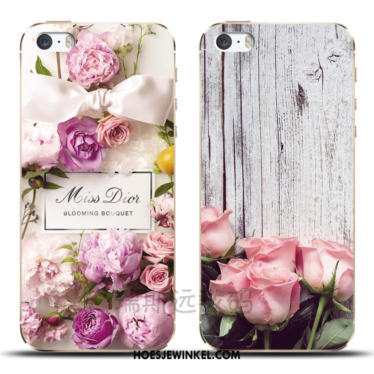 iPhone 5c Hoesje Mobiele Telefoon Bescherming Roze, iPhone 5c Hoesje Bloemen Siliconen