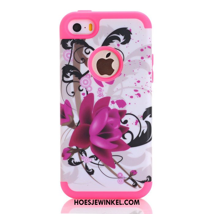 iPhone 5c Hoesje Siliconen All Inclusive Bescherming, iPhone 5c Hoesje Mobiele Telefoon Roze