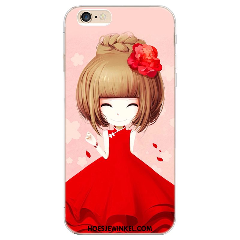 iPhone 6 / 6s Hoesje Rood Mobiele Telefoon Hoes, iPhone 6 / 6s Hoesje Bescherming Pas Beige