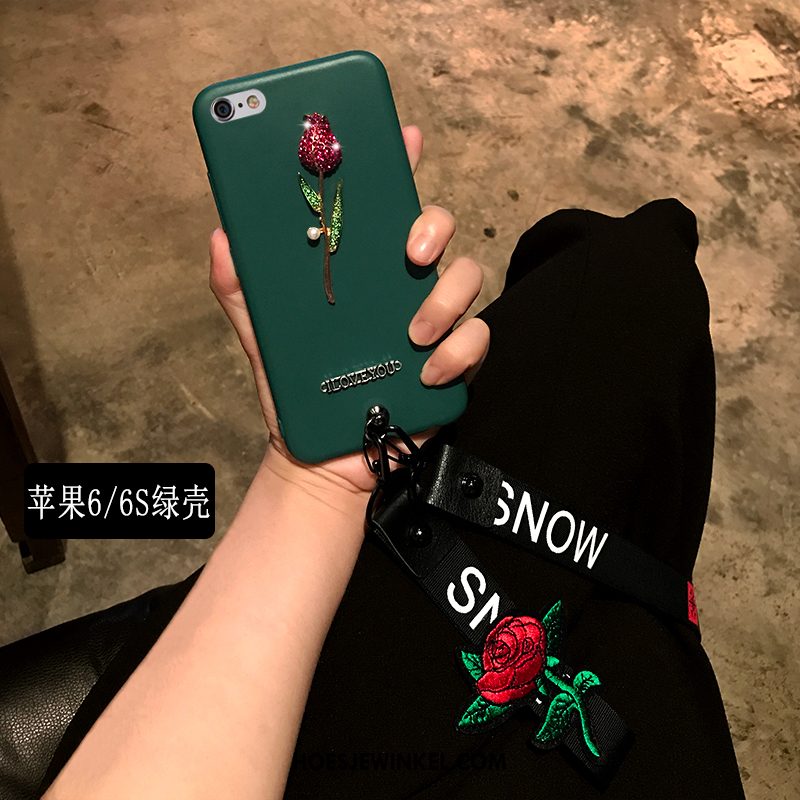 iPhone 6 / 6s Hoesje Siliconen Net Red Bloemen, iPhone 6 / 6s Hoesje Mode Hoes