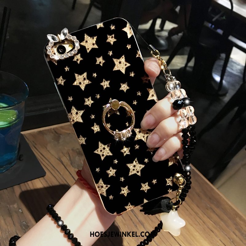 iPhone 6 / 6s Hoesje Trend Ring Kwasten, iPhone 6 / 6s Hoesje Hoes Zwart