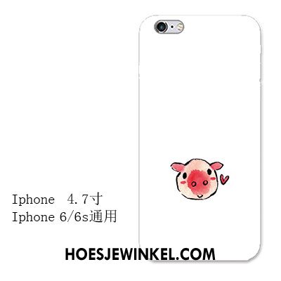 iPhone 6 / 6s Hoesje Zacht Hart Rood, iPhone 6 / 6s Hoesje Mobiele Telefoon Roze