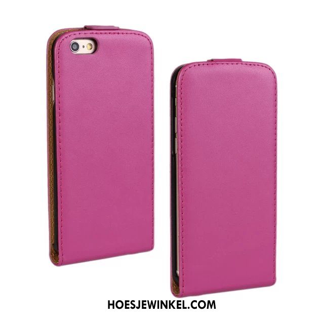 iPhone 6 / 6s Plus Hoesje Echt Leer Effen Kleur Leren Etui, iPhone 6 / 6s Plus Hoesje Folio Bescherming