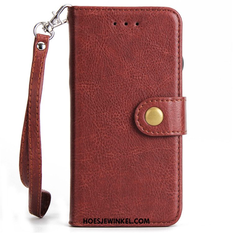 iPhone 6 / 6s Plus Hoesje Folio Hanger Rood, iPhone 6 / 6s Plus Hoesje Kaart Tas Leren Etui