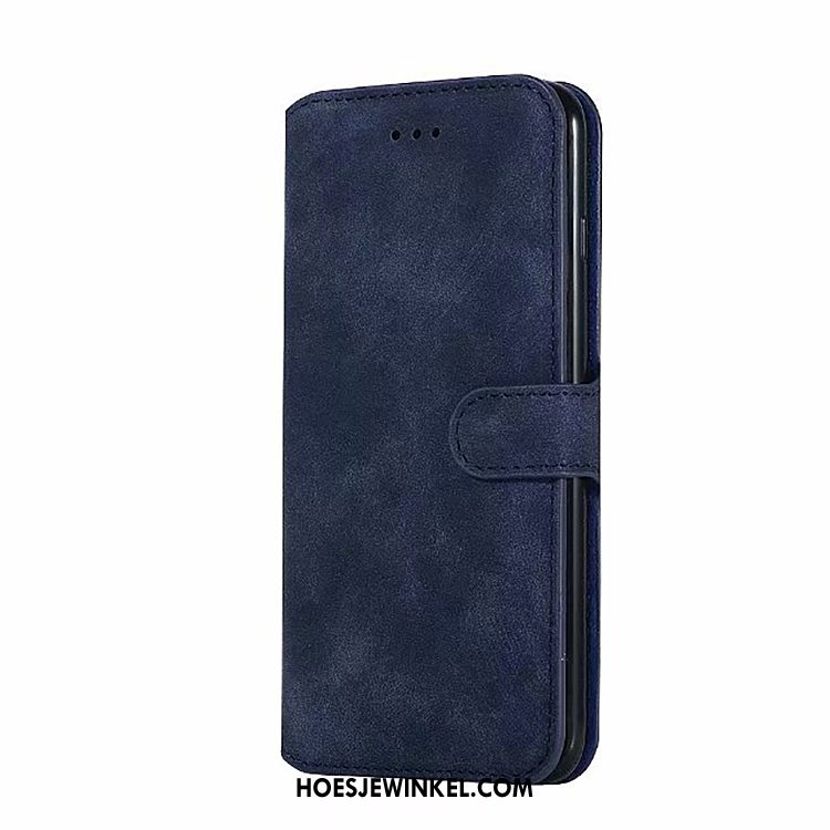 iPhone 6 / 6s Plus Hoesje Leren Etui Blauw Hanger, iPhone 6 / 6s Plus Hoesje Zacht Bescherming