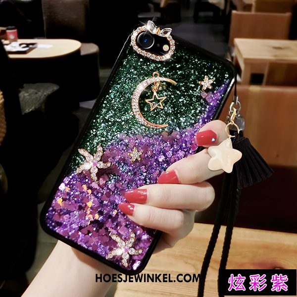 iPhone 7 Hoesje Drijfzand All Inclusive Purper, iPhone 7 Hoesje Vloeistof Bescherming